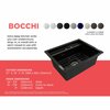 Bocchi Baveno Uno Dual-Mount Workstation Fireclay 27 in. Single Bowl 2-hole Kitchen Sink in Black 1633-005-0132